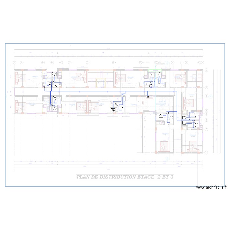 Eau froide Etage 2 HOTEL KRIBI. Plan de 0 pièce et 0 m2