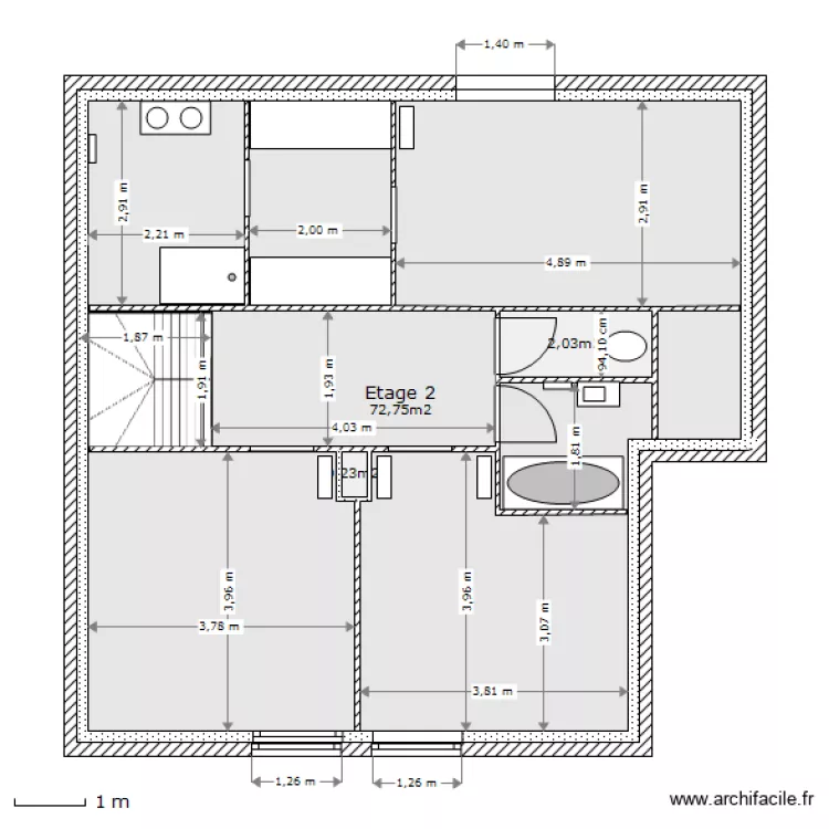 Pilot etage 2 murs. Plan de 