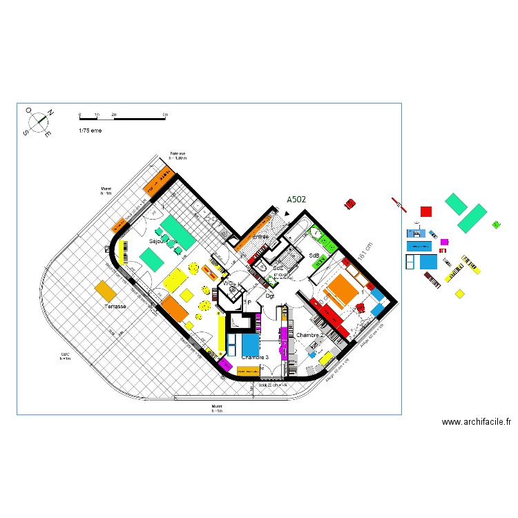 FINAL plan indice 10 AMENAGEMENT mobilier V8 2 canapés sans galandage piano angle. Plan de 0 pièce et 0 m2