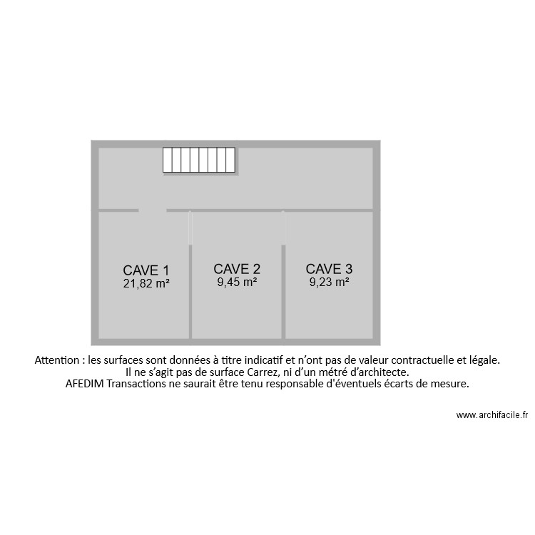 BI8432 CAVES. Plan de 4 pièces et 42 m2