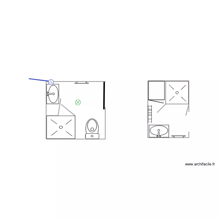 salle de bain. Plan de salle de bain. Plan de