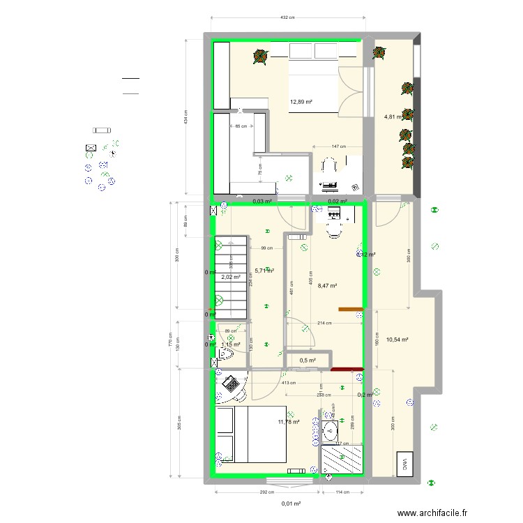 Maison Extension V2 1. Plan de 0 pièce et 0 m2