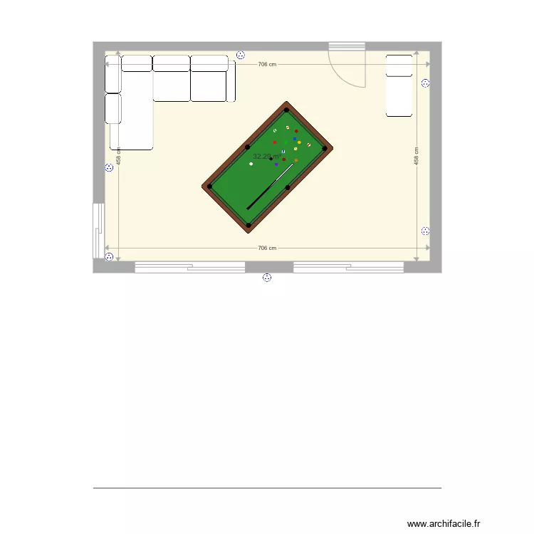 Amenagement Salle de Jeux. Plan de 