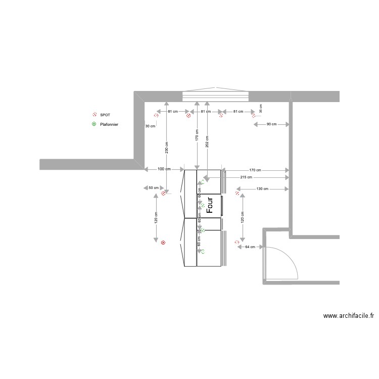 Cuisine SPOT. Plan de 0 pièce et 0 m2