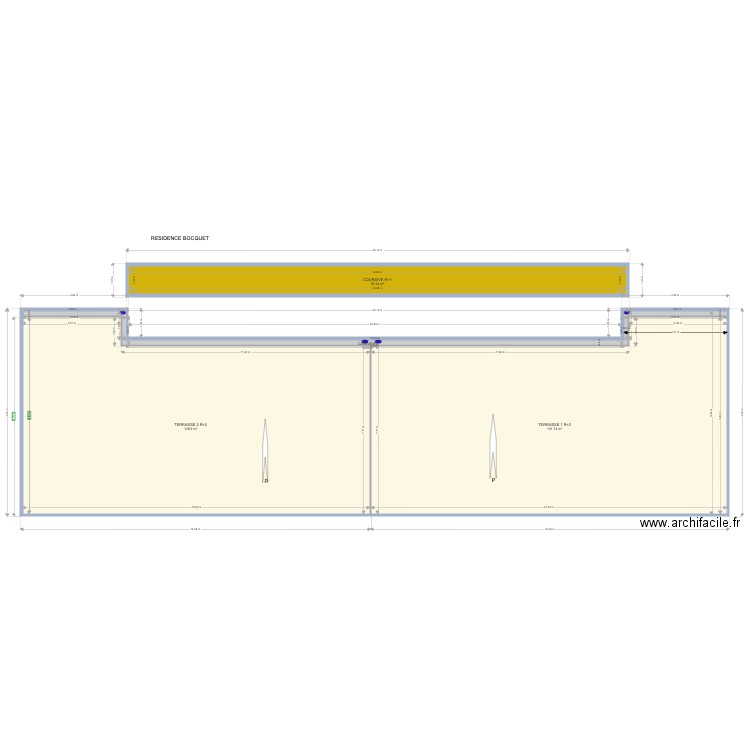 RESIDENCE BOCQUET cases gautier. Plan de 4 pièces et 299 m2