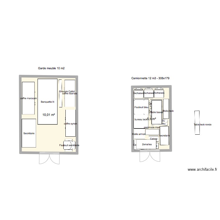Garde meuble - La Garde 2023. Plan de 2 pièces et 16 m2