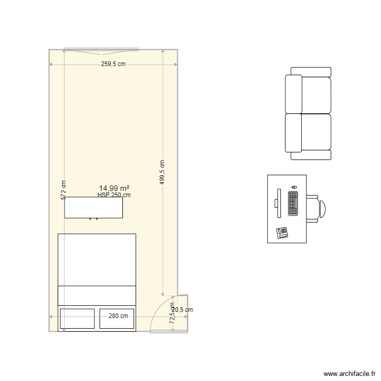 chambre crepy. Plan de 0 pièce et 0 m2