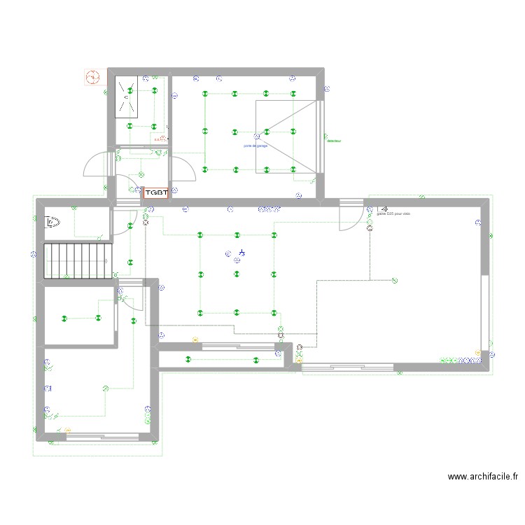 joris. Plan de 14 pièces et 164 m2