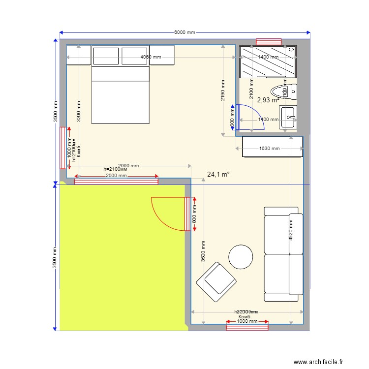 krym. Plan de 0 pièce et 0 m2