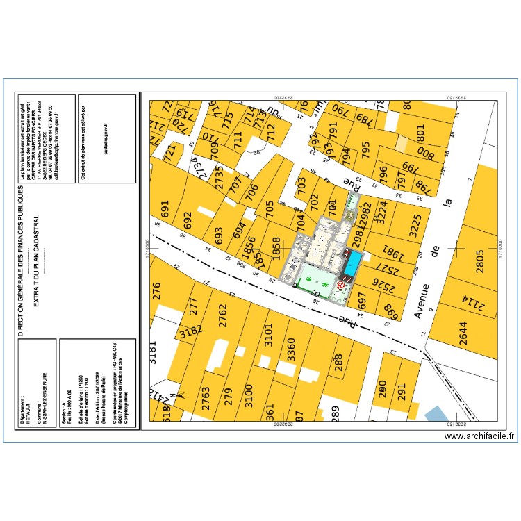 NISSAN AV DE LA GARE. Plan de 43 pièces et 736 m2