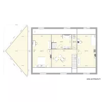 trugalle 2023 Etage Projet 2 chambres 6ml avec pan coupe sans velux