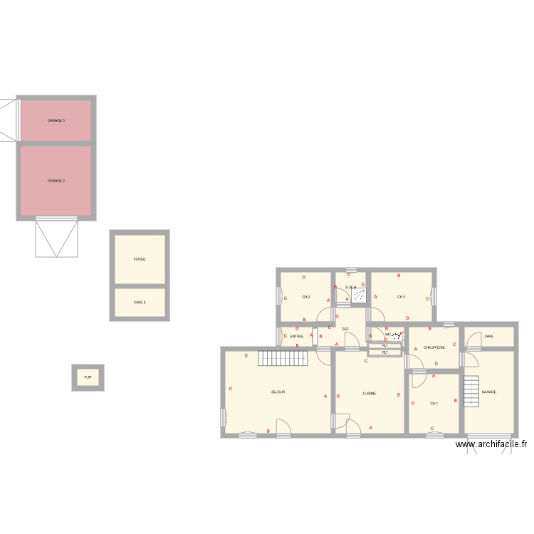 COLLIN. Plan de 19 pièces et 138 m2