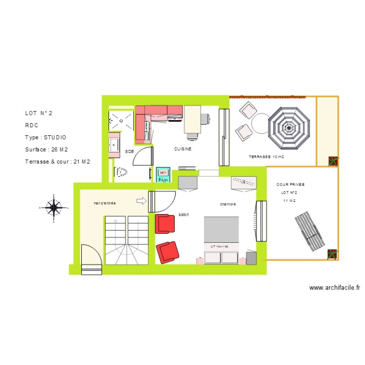 LOT  N 2. Plan de 0 pièce et 0 m2