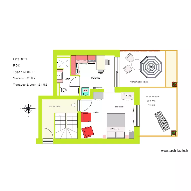 LOT  N 2. Plan de 0 pièce et 0 m2