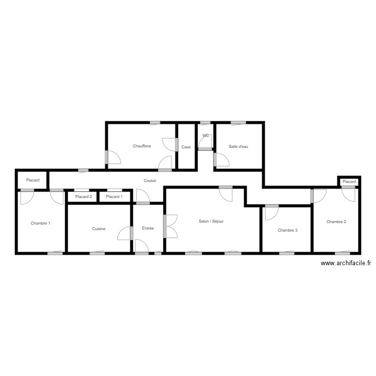 JAMIER argentré. Plan de 15 pièces et 115 m2