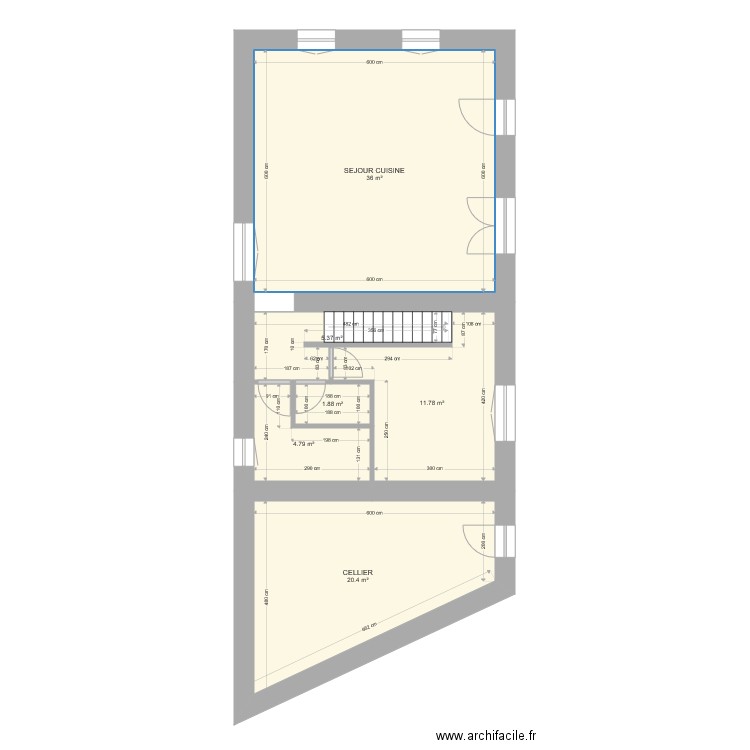 Salles d angles. Plan de 0 pièce et 0 m2