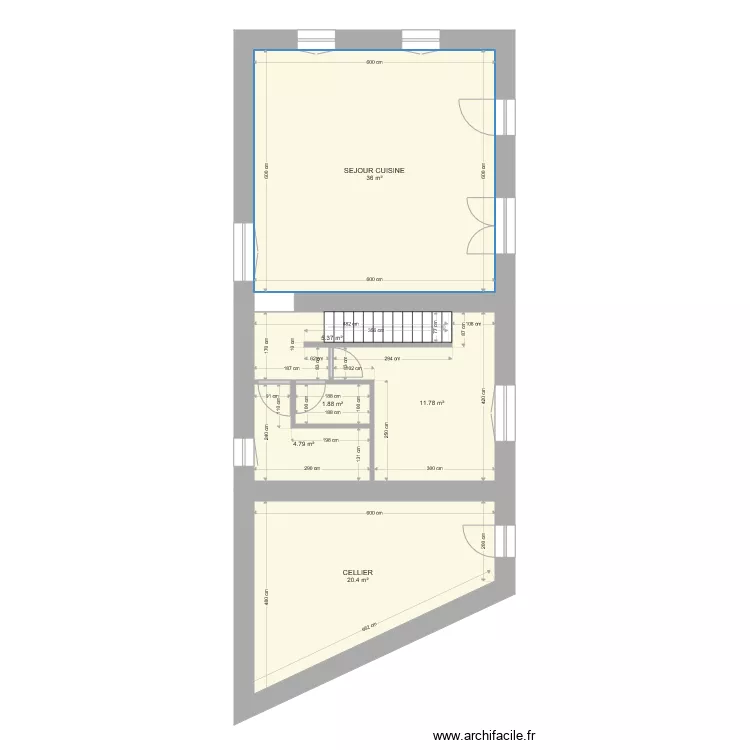 Salles d angles. Plan de 