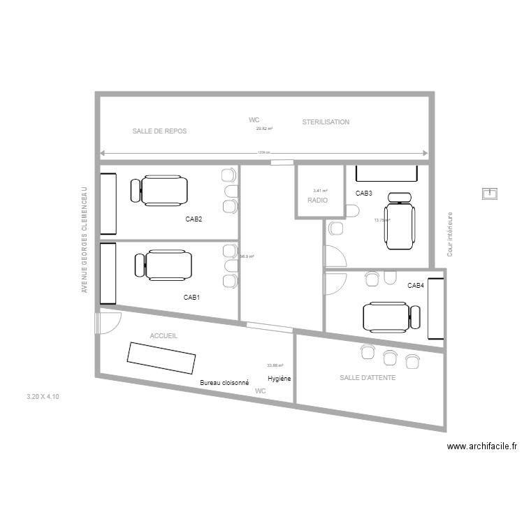 NPMAIRIE V7 JEN. Plan de 5 pièces et 138 m2