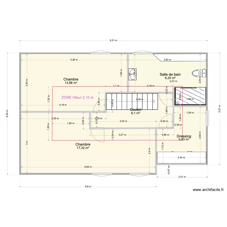 VILLA SAINTE ROSE - ETAGE. Plan de 