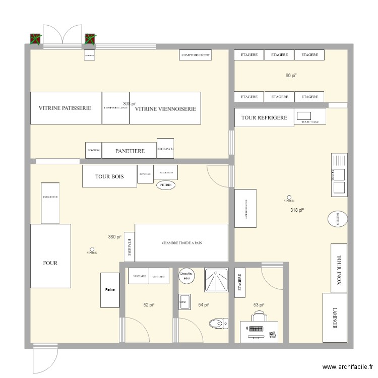 Boulangerie La Capraisienne. Plan de 0 pièce et 0 m2