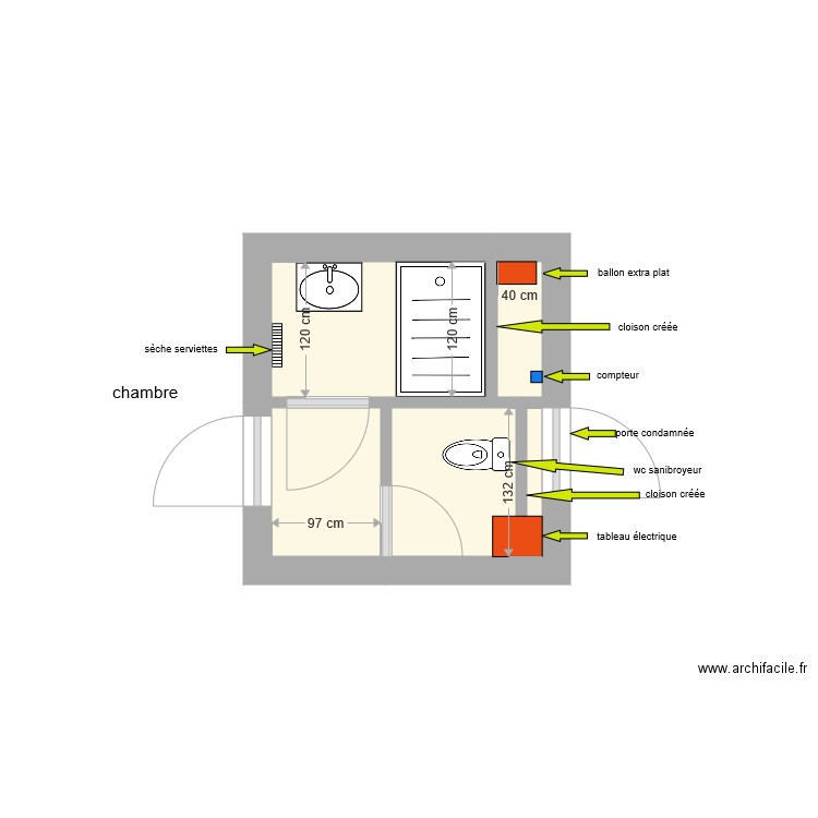 c giraud sdb. Plan de 0 pièce et 0 m2