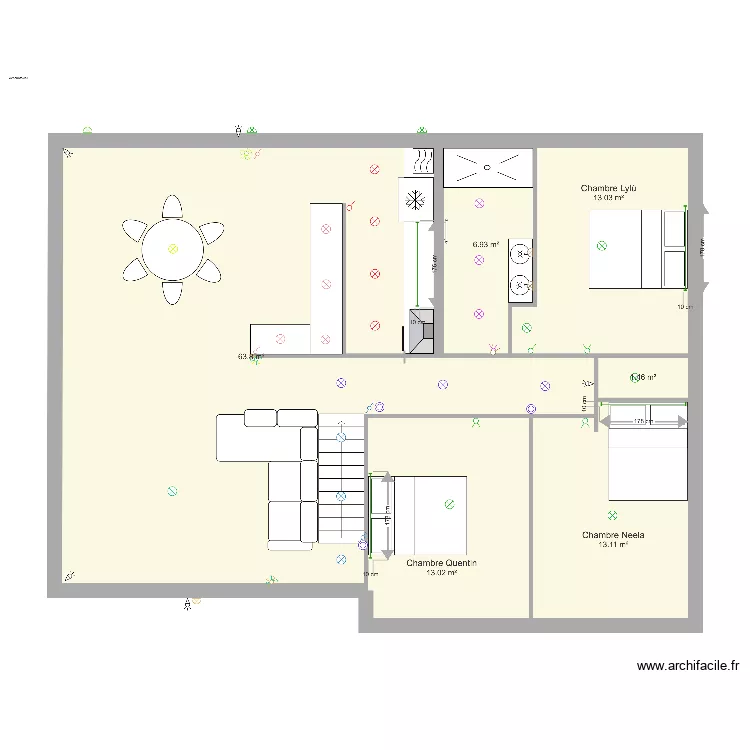 Eclairage Maison Cestas 2. Plan de 