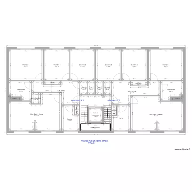 hocin EXISTANT 2 EME ETAGE PROJET. Plan de 