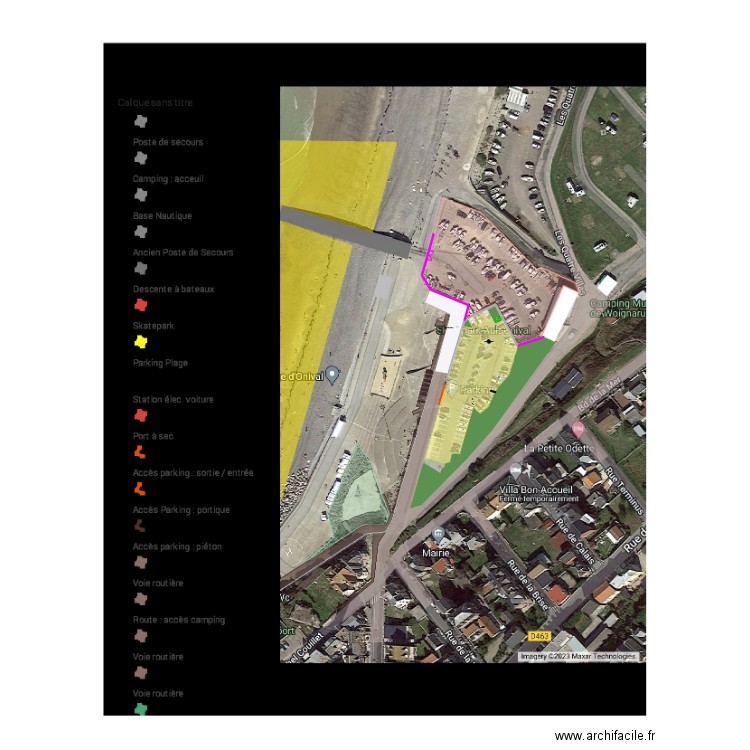 Triathlon Ault 2023 : Equipements parc de transition. Plan de 0 pièce et 0 m2