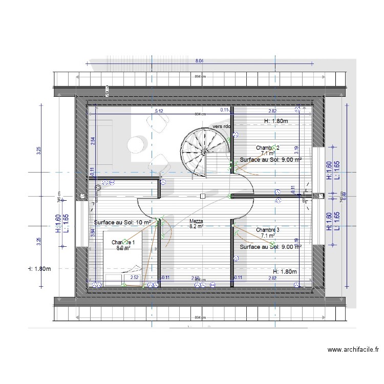 maison lia tréminis. Plan de 3 pièces et 133 m2