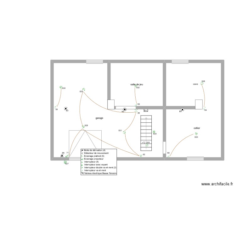 florian RdC ecl. Plan de 3 pièces et 83 m2