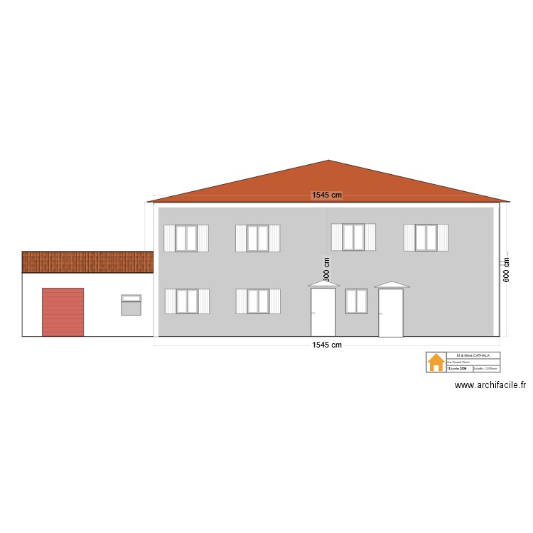 Aimargues Vue Facade Ouest. Plan de 0 pièce et 0 m2
