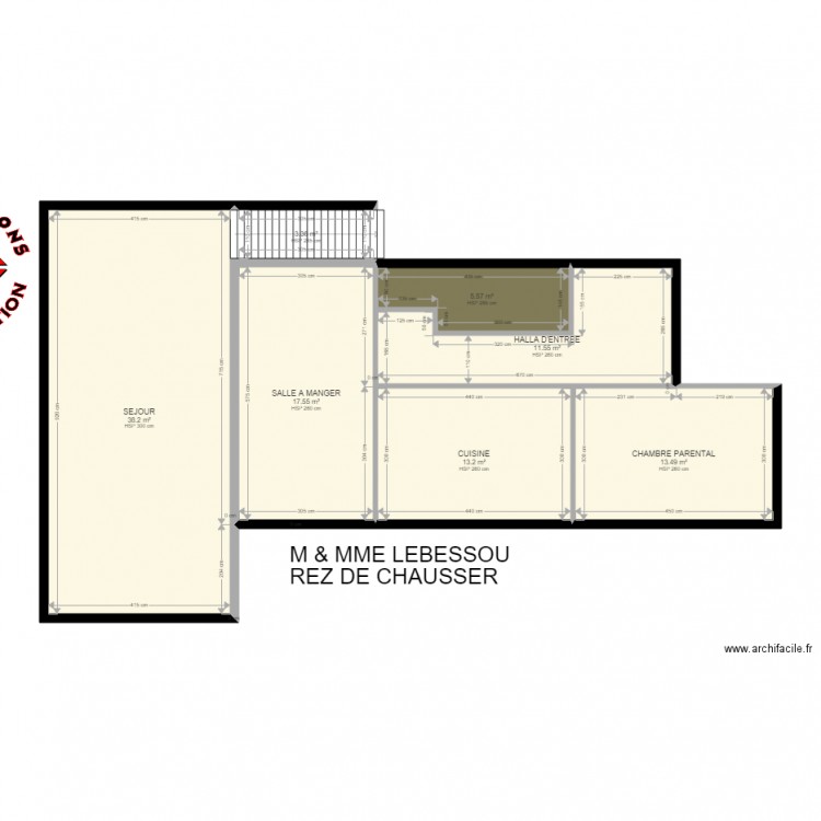 LEBESSOU RDC. Plan de 0 pièce et 0 m2