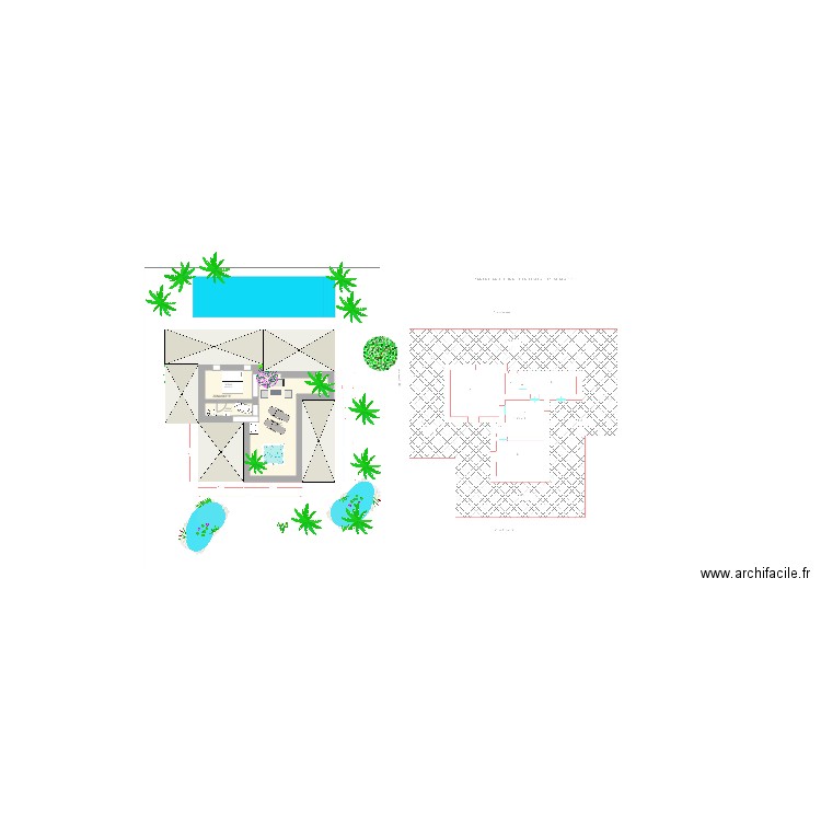 DE DOMENICO PORTICO. Plan de 3 pièces et 52 m2