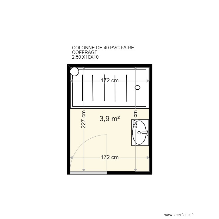 LAKAR MALIK . Plan de 1 pièce et 4 m2