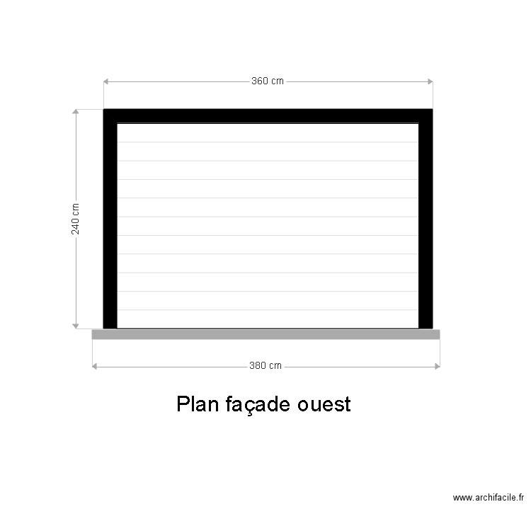 façade ouest. Plan de 0 pièce et 0 m2