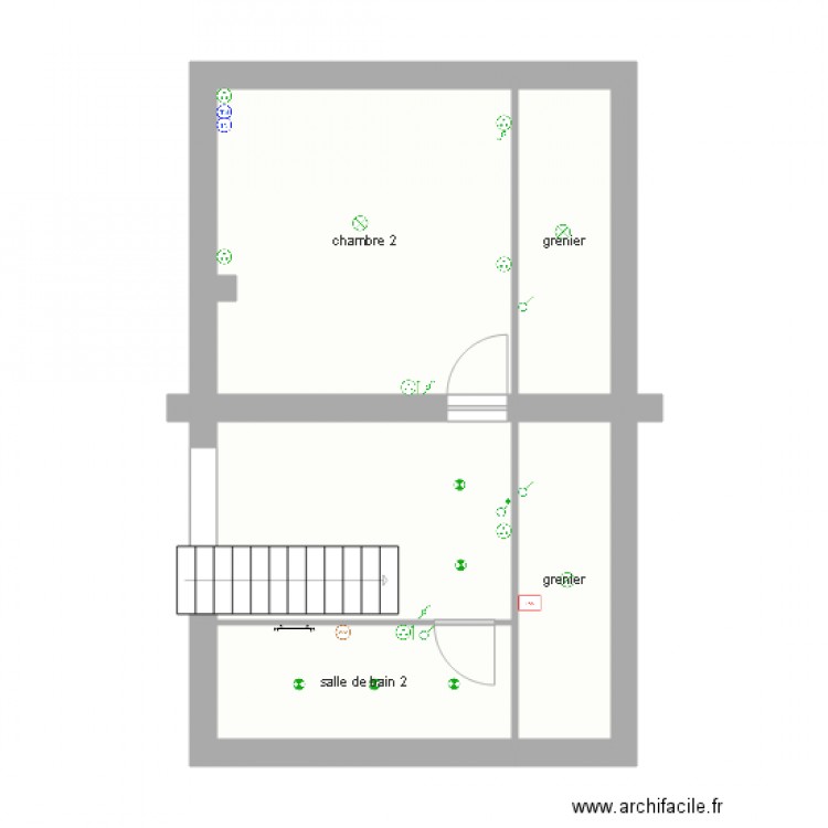 valentin 1er Etage prise éclairage. Plan de 0 pièce et 0 m2