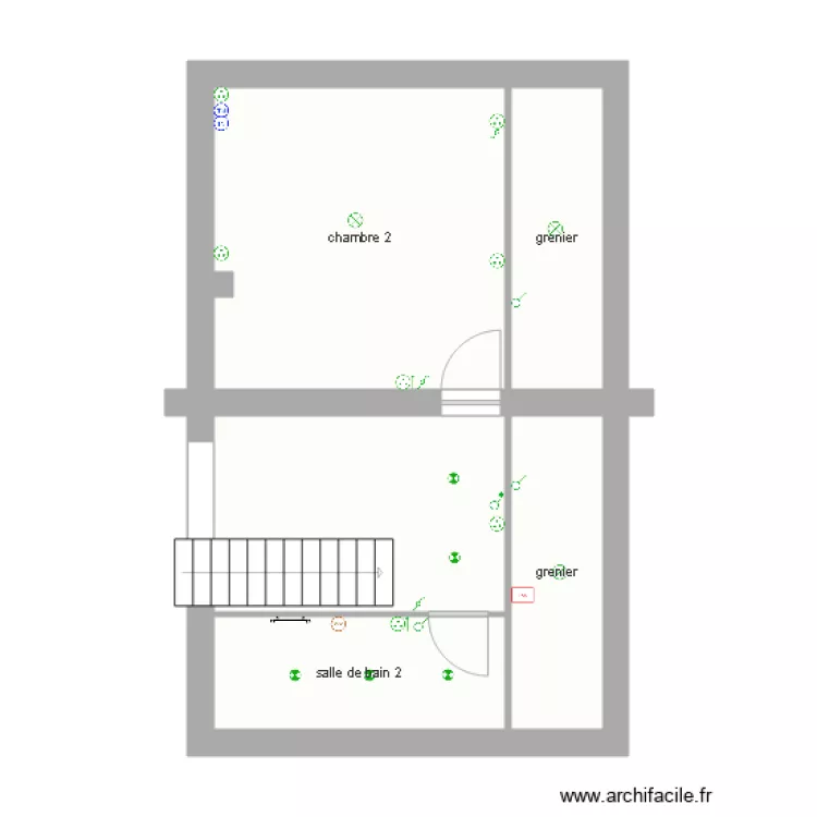 valentin 1er Etage prise &eacute;clairage. Plan de 