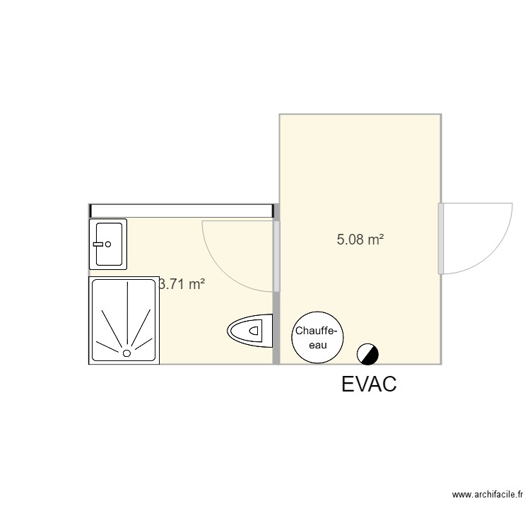 SDB GRUSON. Plan de 0 pièce et 0 m2