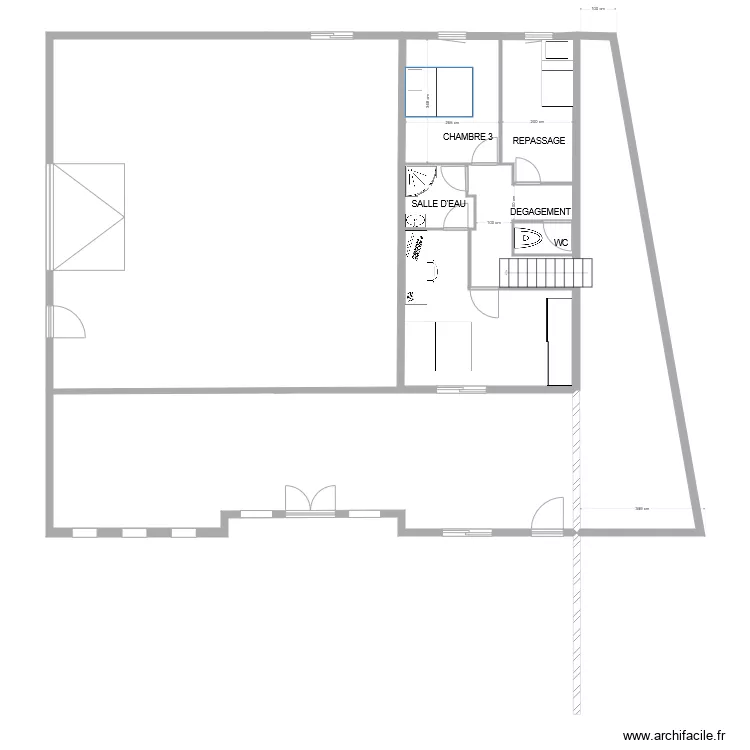 maison La Chapelle Chauss&eacute;e. Plan de 