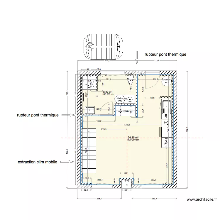 studio . Plan de 