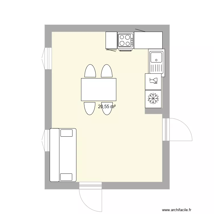 studio 2. Plan de 