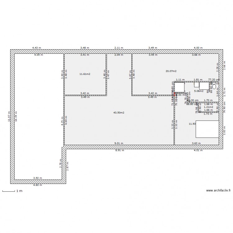 chambre parentale. Plan de 0 pièce et 0 m2