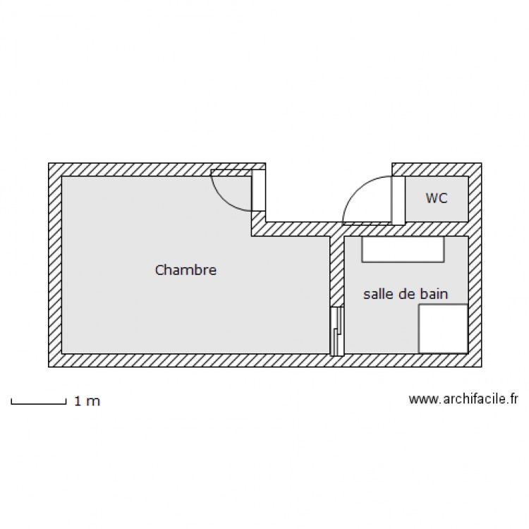 salle de bain dressing . Plan de 0 pièce et 0 m2