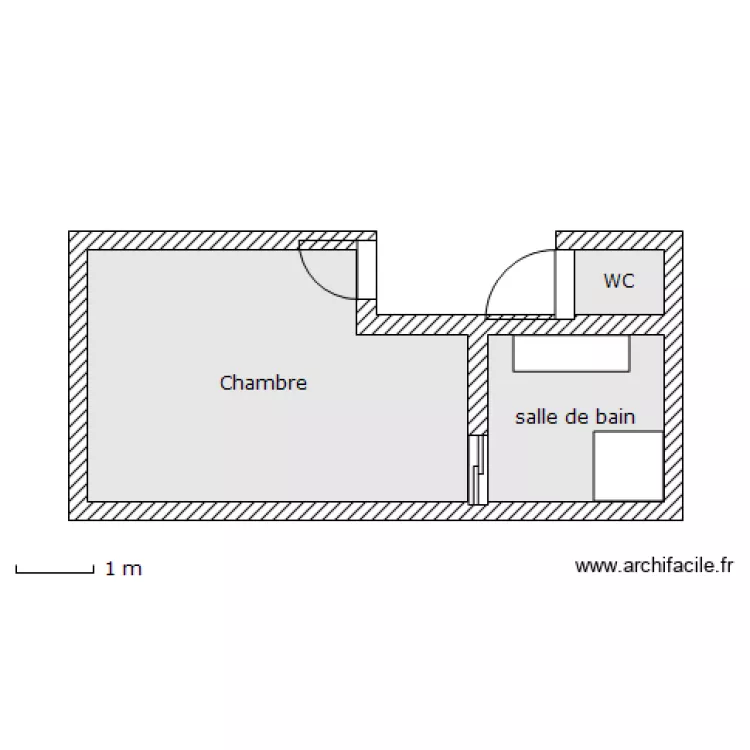 salle de bain dressing . Plan de 