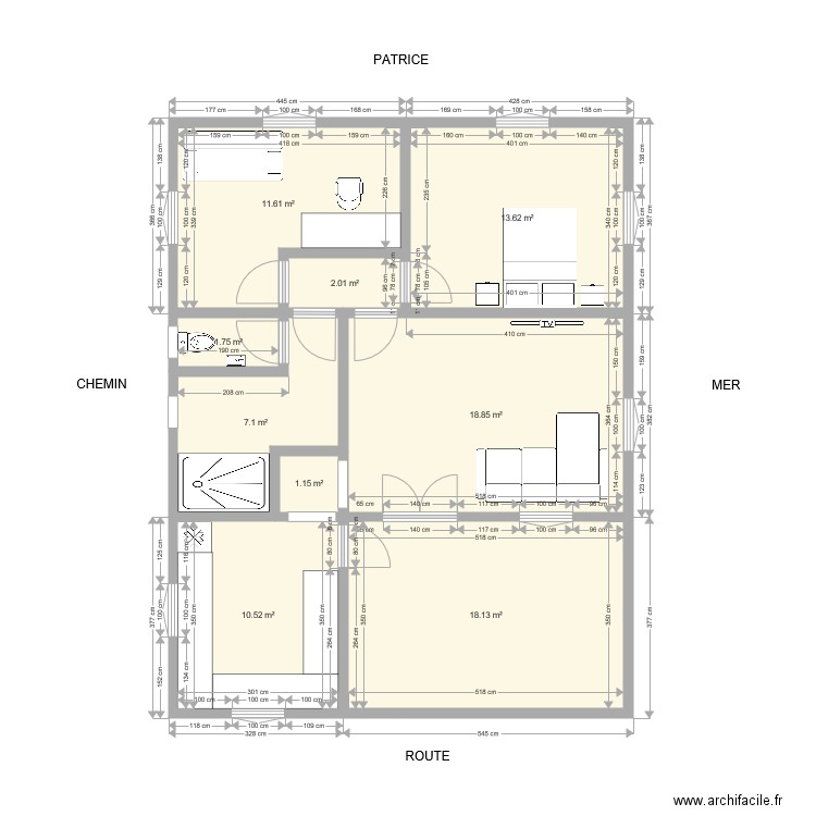 quatrevingtdixhuit. Plan de 0 pièce et 0 m2