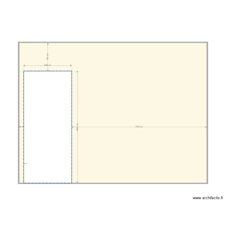 wall 24 door X 3. Plan de 1 pièce et 75 m2