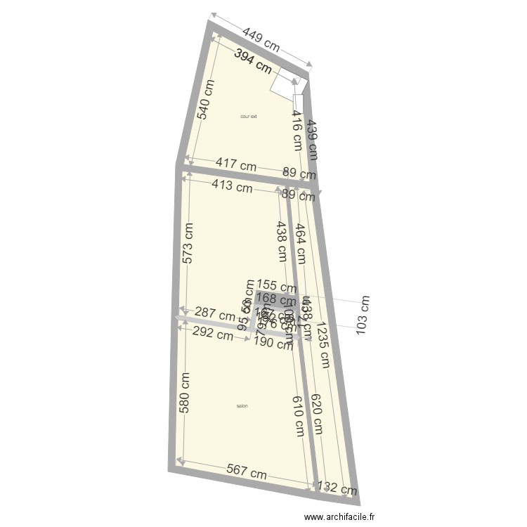 maison rdc couloir salon  cuisine et zone escalier  b1. Plan de 0 pièce et 0 m2