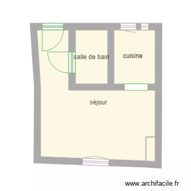 studio et 1 3clefs. Plan de studio et 1 3clefs. Plan de