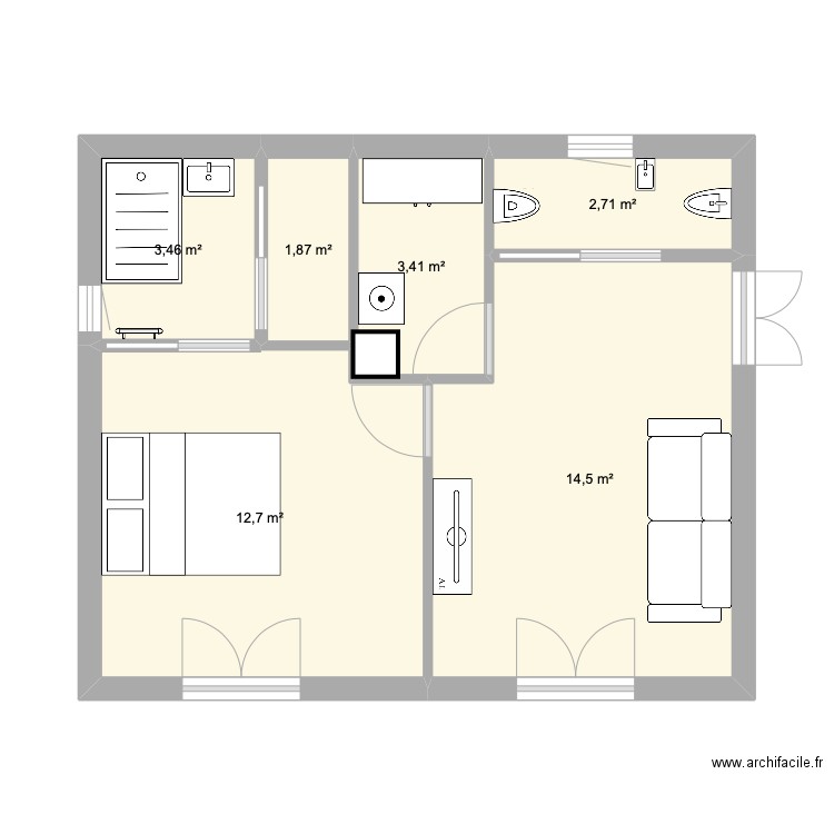 bas V1. Plan de 0 pièce et 0 m2
