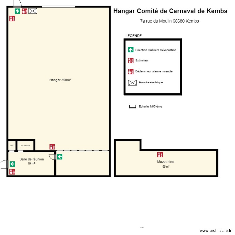 Plan carnaval. Plan de 6 pièces et 495 m2